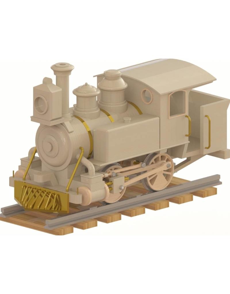 MBT CD Amerikaanse 0-B-0 rangeerlok in hout, voor 3,5"spoor - Bouwtekening Schaal 1 : XX (20.00.065)