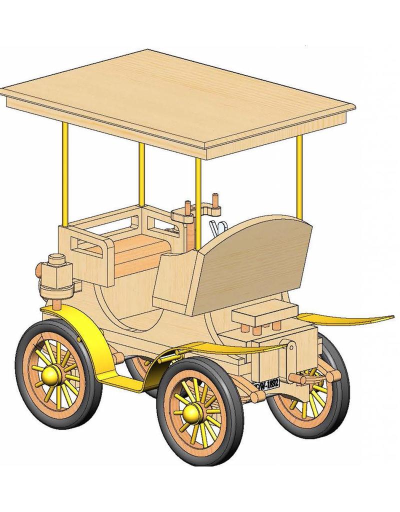 MBT CD Peugeot auto uit 1892 in hout - Bouwtekening Schaal 1 : XX (40.35.025/A)