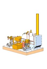 MBT A Stoominstallatie met 2 vertikale machines, ketel en hulpwerktigen - Bouwtekening Schaal 1 : XX (60.01.008/A)