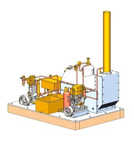 NVM 60.01.008/A Stoominstallatie met 2 vertikale machines, ketel en hulpwerktigen