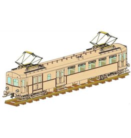 MBT CD - Electrische motorwagen NS BD9104 "Blokkendoos" voor 5" spoor, uitgevoerd in hout - Bouwtekening Schaal 1 : XX (20.03.015)