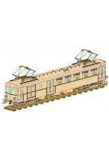 MBT Electrische motorwagen NS BD9104 "Blokkendoos". Voor 5"spoor, uitgevoerd in hout - Bouwtekening Schaal 1 : XX (20.03.015/A)