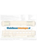 MBT Electrische motorwagen NS BD9104 "Blokkendoos". Voor 5"spoor, uitgevoerd in hout - Bouwtekening Schaal 1 : XX (20.03.015/A)