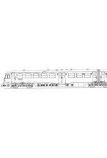 MBT NS DE 2-wagentrein type 1954, Serie 61 - 106 "Blauwe Engel" voor Spoor 0 - Bouwtekening Schaal 1 : 40 (29.04.071)