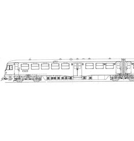 MBT NS DE 2-wagentrein type 1954, Serie 61 - 106 "Blauwe Engel" voor Spoor 0 - Bouwtekening Schaal 1 : 40 (29.04.071)
