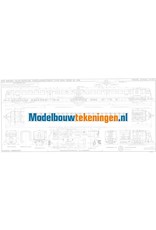 MBT NS DE 2-Wagen-Zug Typ 1954, Serie 61 - 106 "Blauer Engel" für Spur 0 - Bauzeichnung Maßstab 1 : 40 (29.04.071)