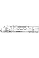 MBT NS/SBB Diesel-elektrischer TEE Triebzug 1001 - 1-23, 501, 502 für Spur 0 - Bauzeichnung Maßstab 1 : 40 (29.04.073)