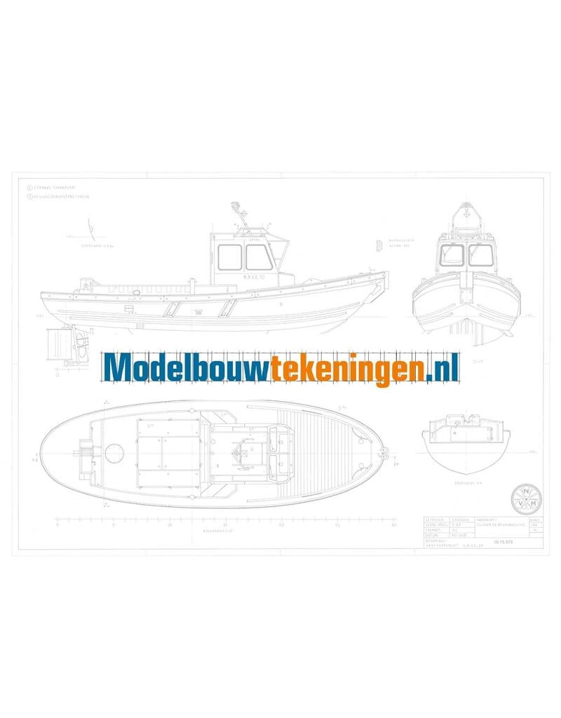 MBT Festmacherboot KRVE 10 - Bauzeichnung Maßstab 1 : XX (10.15.076)
