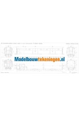 MBT NS Gepäckwagen D6061 - 6100 für Spur 0 - Bauzeichnung Maßstab 1 : 40 (29.05.011)