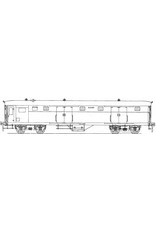 MBT NS Bagagewagen D6061 - 6100 voor spoor 0 - Bouwtekening Schaal 1 : 40 (29.05.011)