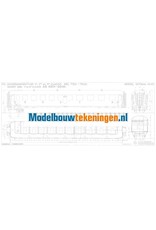 MBT NS Doorgangsrijtuig 1e, 2e en 3e klasse ABC 7301 - 7303 voor spoor 0 - Bouwtekening Schaal 1 : 40 (29.05.013)