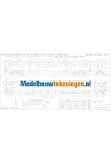 MBT NS Doorgangsrijtuig 2e klasse B 6501 - 6546 voor spoor 0 - Bouwtekening Schaal 1 : 40 (29.05.017)