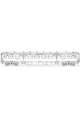 MBT NS Doorgangsrijtuig 2e klasse B 6501 - 6546 voor spoor 0 - Bouwtekening Schaal 1 : 40 (29.05.017)
