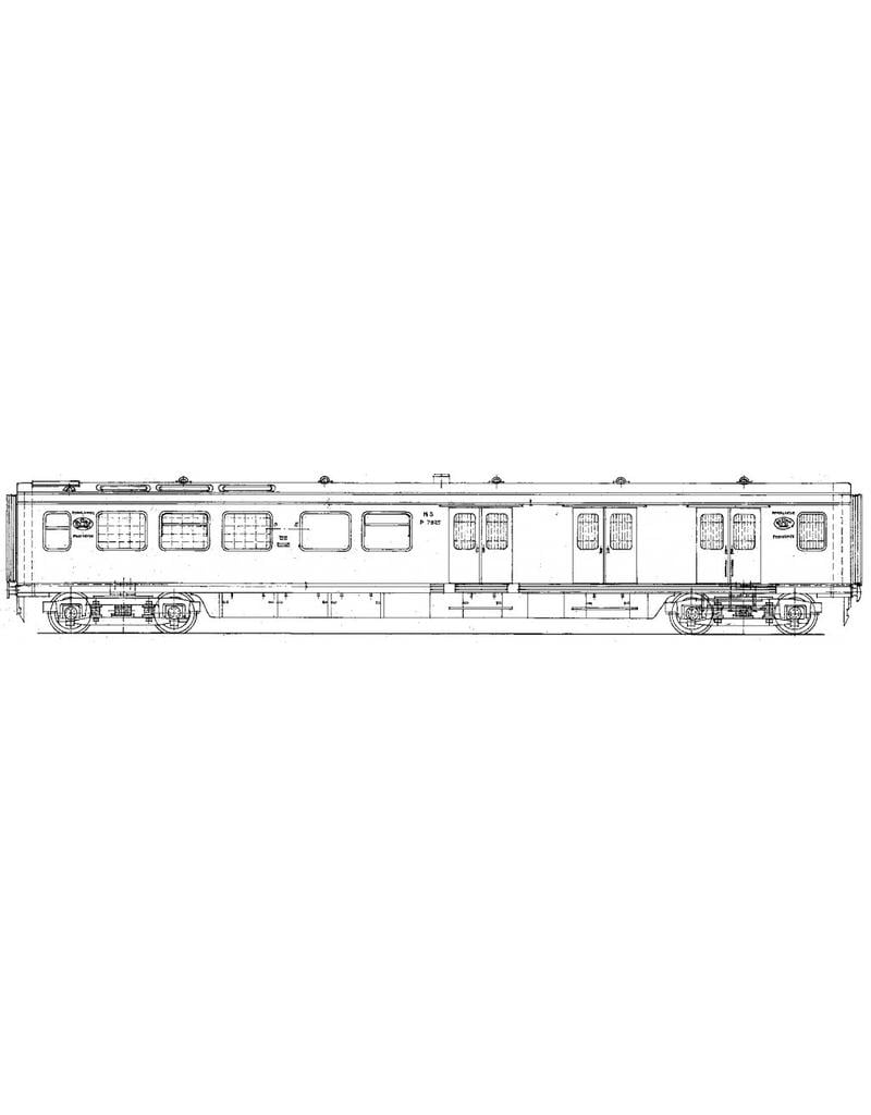 MBT NS Postwagen P 7921 - 7930 für Spur 0 - Bauzeichnung Maßstab 1 : 40 (29.05.019)