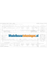 MBT NS Postrijtuig P 7921 - 7930 voor spoor 0 - Bouwtekening Schaal 1 : 40 (29.05.019)