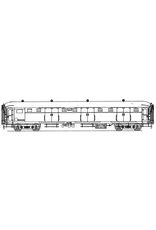 MBT NS bagagewagen D-7521 - 7525 voor spoor 0 - Bouwtekening Schaal 1 : 40 (29.05.031)