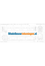 MBT NS Gepäckwagen D-7521 - 7525 für Spur 0 - Bauzeichnung Maßstab 1 : 40 (29.05.031)