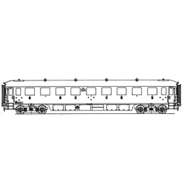 MBT NS doorgangsrijtuig 1e en 2e klasse AB 7401 - 7410 voor spoor 0 - Bouwtekening Schaal 1 : 40 (29.05.032)