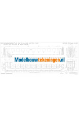 MBT NS doorgangsrijtuig 1e en 2e klasse AB 7401 - 7410 voor spoor 0 - Bouwtekening Schaal 1 : 40 (29.05.032)