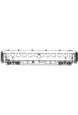 MBT 'NS Durchgangswagen 3. Klasse C 7211 - 7222 für Spur 0 - Bauzeichnung Maßstab 1 : 40 (29.05.033)