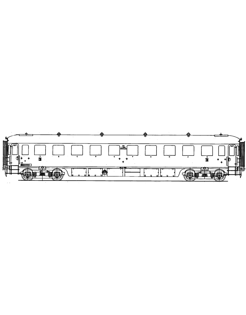 MBT 29.05.033 'NS doorgangsrijtuig 3e klasse C 7211 - 7222 voor spoor 0