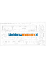 MBT NS bagage/resauratierijtuig RD 7652 - 7660 voor spoor 0 - Bouwtekening Schaal 1 : 40 (29.05.035)