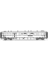 MBT NS Gepäck-/Restaurantwagen RD 7652 - 7660 für Spur 0 - Bauzeichnung Maßstab 1 : 40 (29.05.035)