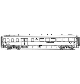 MBT NS Gepäck-/Restaurantwagen RD 7652 - 7660 für Spur 0 - Bauzeichnung Maßstab 1 : 40 (29.05.035)