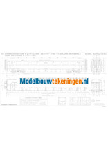 MBT NS doorgangsrijtuig 1e en 2e klasse AB 7701 - 7720, na 1956 A 7701 ,- 7720 voor spoor 0 - Bouwtekening Schaal 1 : 40 (29.05.036)