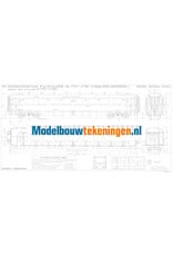 MBT NS Durchgangswagen 1. und 2. Klasse AB 7701 - 7720, nach 1956 A 7701 ,- 7720 für Spur 0 - Bauzeichnung Maßstab 1 : 40 (29.05.036)