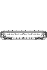 MBT NS doorgangsrijtuig 1e en 2e klasse AB 7701 - 7720, na 1956 A 7701 ,- 7720 voor spoor 0 - Bouwtekening Schaal 1 : 40 (29.05.036)