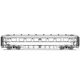 MBT NS Durchgangswagen 1. und 2. Klasse AB 7701 - 7720, nach 1956 A 7701 ,- 7720 für Spur 0 - Bauzeichnung Maßstab 1 : 40 (29.05.036)