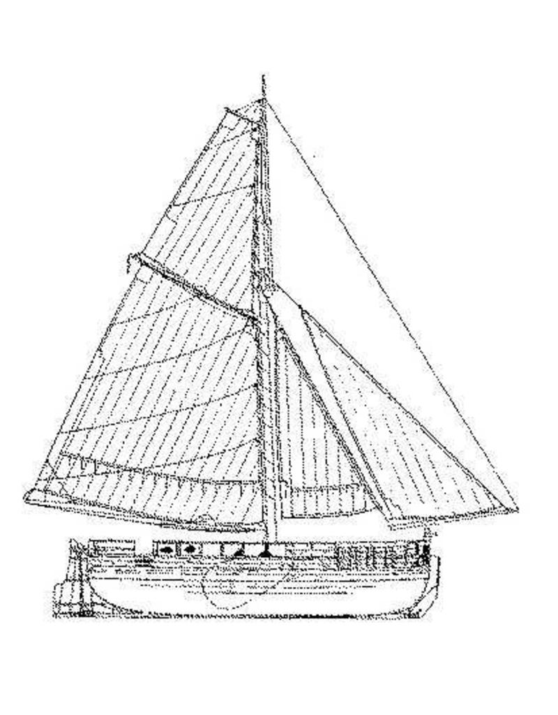 MBT 10.01.007 Gaffelkanonenboot, großes Modell (1821)