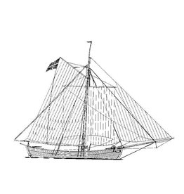 MBT Danish merchant yacht (19th century) - Construction drawing Scale 1 : 50 (10.02.002)