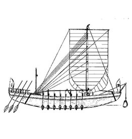 MBT 10.02.007 Egyptisch vrachtschip (ca 2500 voor Chr.)