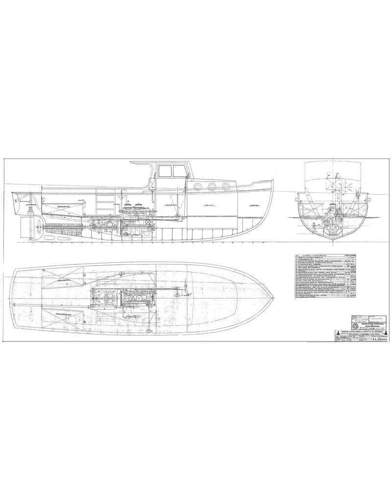 MBT Hafenarbeitsboot, Runnerboot - Bauzeichnung Maßstab 1 : 10 (10.15.050)
