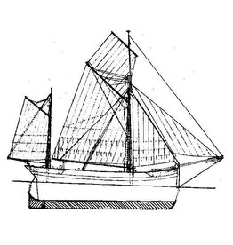 MBT Vlaardingse sloep - Bouwtekening Schaal 1 : 44 (10.03.024)