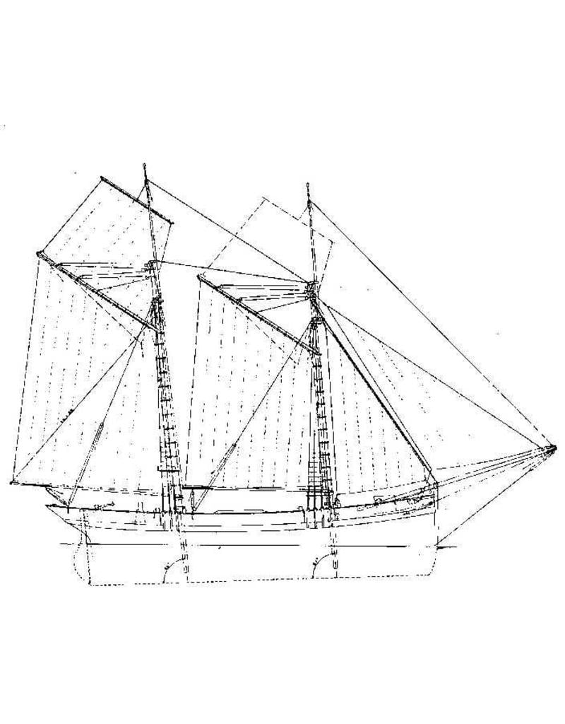 MBT Two-masted sloop - Construction Drawing Scale 1 : 44 (10.03.032)