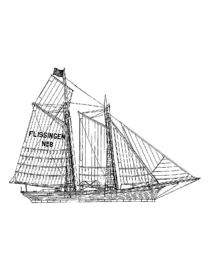 MBT 10.04.002 houten loodsschoener "Vlissingen 8" (ca 1890-1900)
