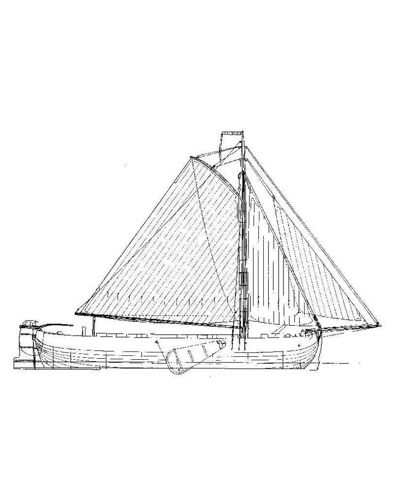 MBT Overijssel praam (19th century) - Construction Drawing Scale 1 : 75 (10.05.007)