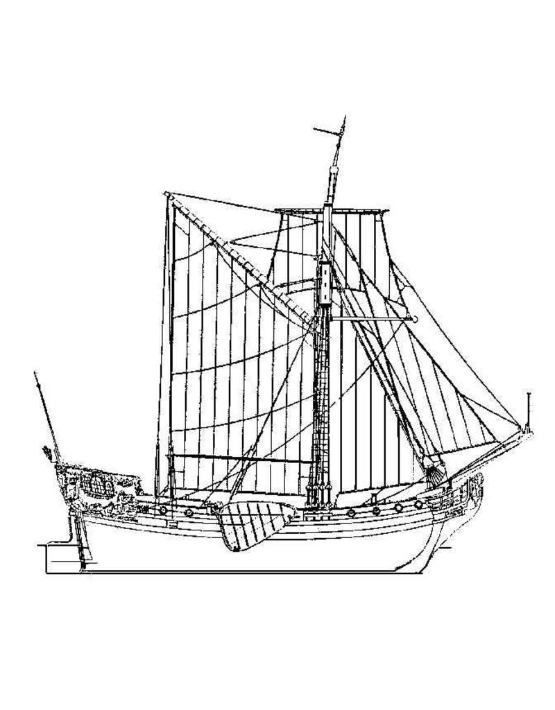 MBT Admiralty Yacht (18th century) - Construction Drawing Scale 1 : 50 (10.06.016)