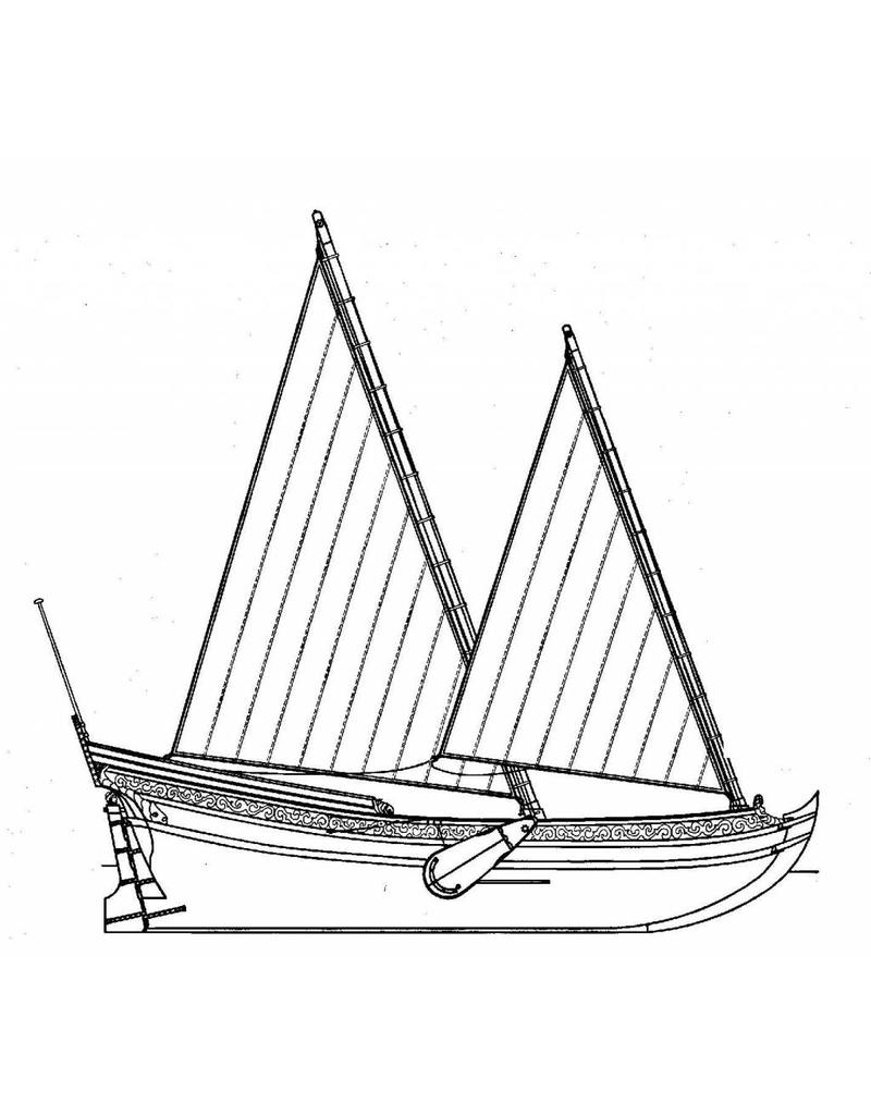 MBT Pleasure yacht according to Nicolaas Witsen (1671) - Construction Drawing Scale 1 : 25 (10.06.017)