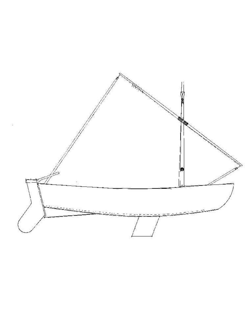 MBT 10.08.016 Jolle mit Lateinersegel