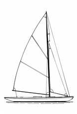 MBT Model knikspantzeiljacht Seestern - Bouwtekening Schaal 1 : 2 (10.08.027)