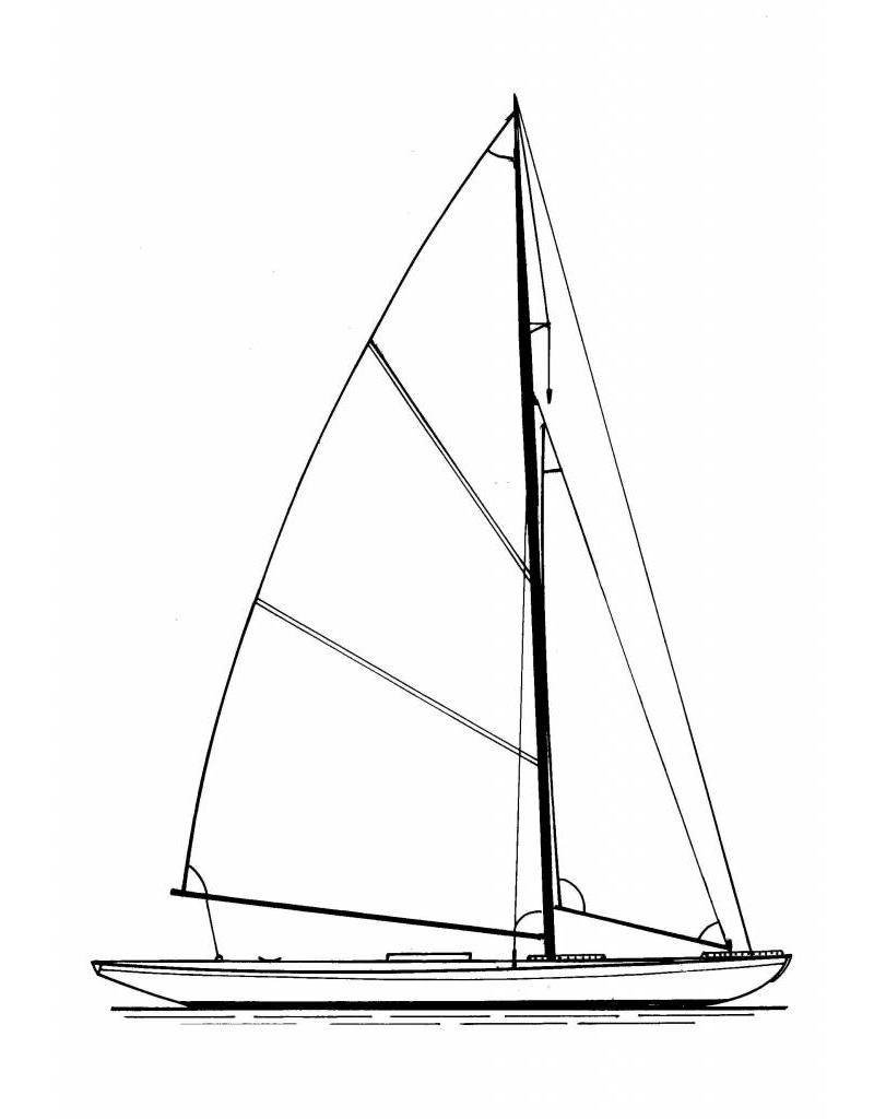 NVM 10.08.027 model knikspantzeiljacht Seestern