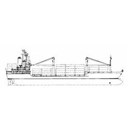 MBT cargo ship ms "Waterpoort" - Joon Shipping - Construction Drawing Scale 1 : 500 (10.10.077)