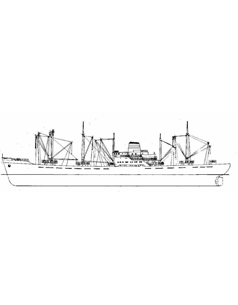 MBT Cargo ship ms "Kinderdijk" (1955) - HAL - Construction Drawing Scale 1 : 500 (10.10.078)
