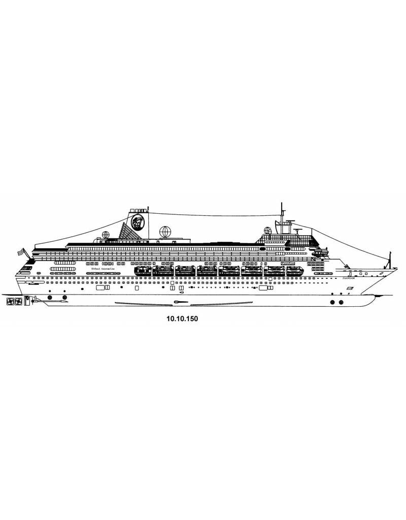 MBT Cruise ships MS Zaandam, MS Volendam – H.A.L. – Construction drawing, scale 1:100 (10.10.150)