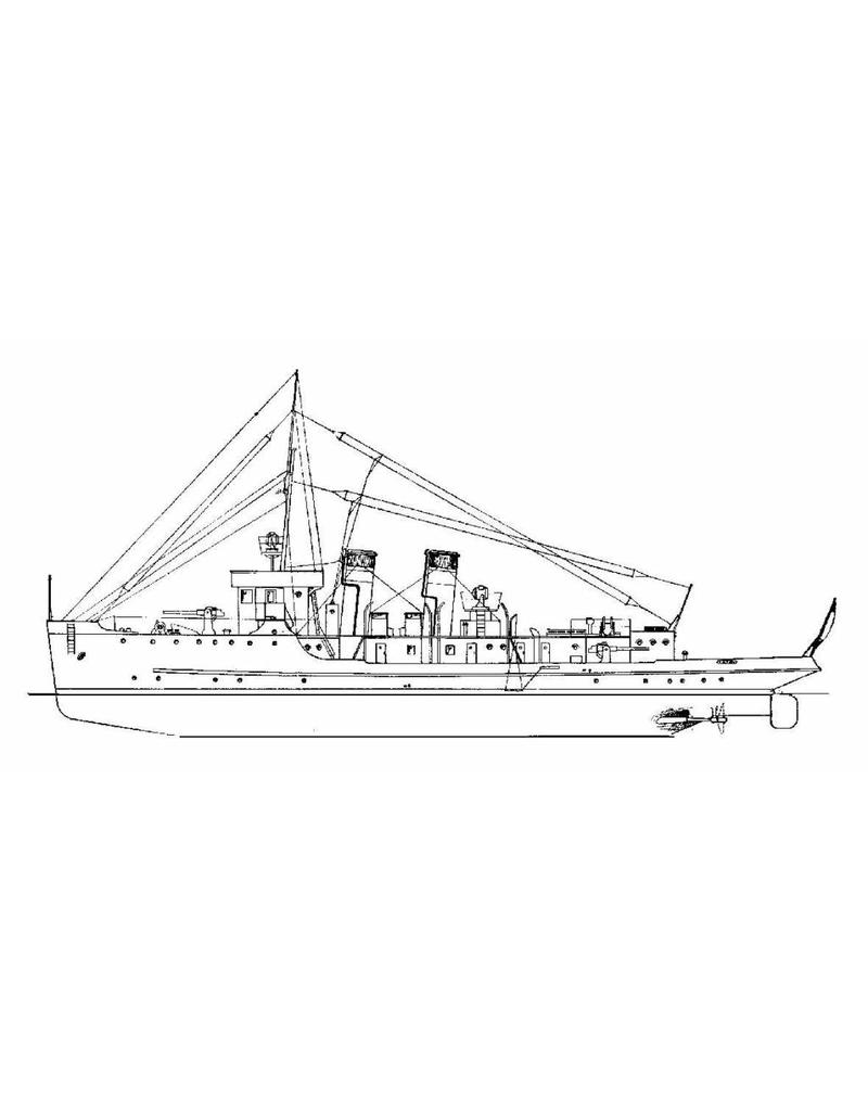 MBT USS "Fulton" (1914) - submarine tender - Construction Drawing Scale 1 : 150 (10.11.010)