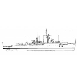 NVM 10.11.012 antiluchtdoelfregat HMS "Puma" F34 (1957) - type 41 "Leopard"-klasse